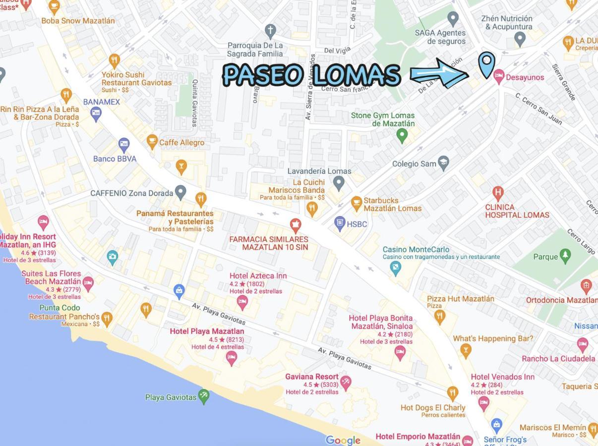 Paseo Lomas, Muy Centrico Y Equipado A 5 Min Playa Mazatlán Exterior foto